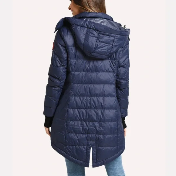 Canada Goose Ellison Packable Down Coat Navy Blue Hooded Jacket Sz S Womenโs - Picture 2 of 16